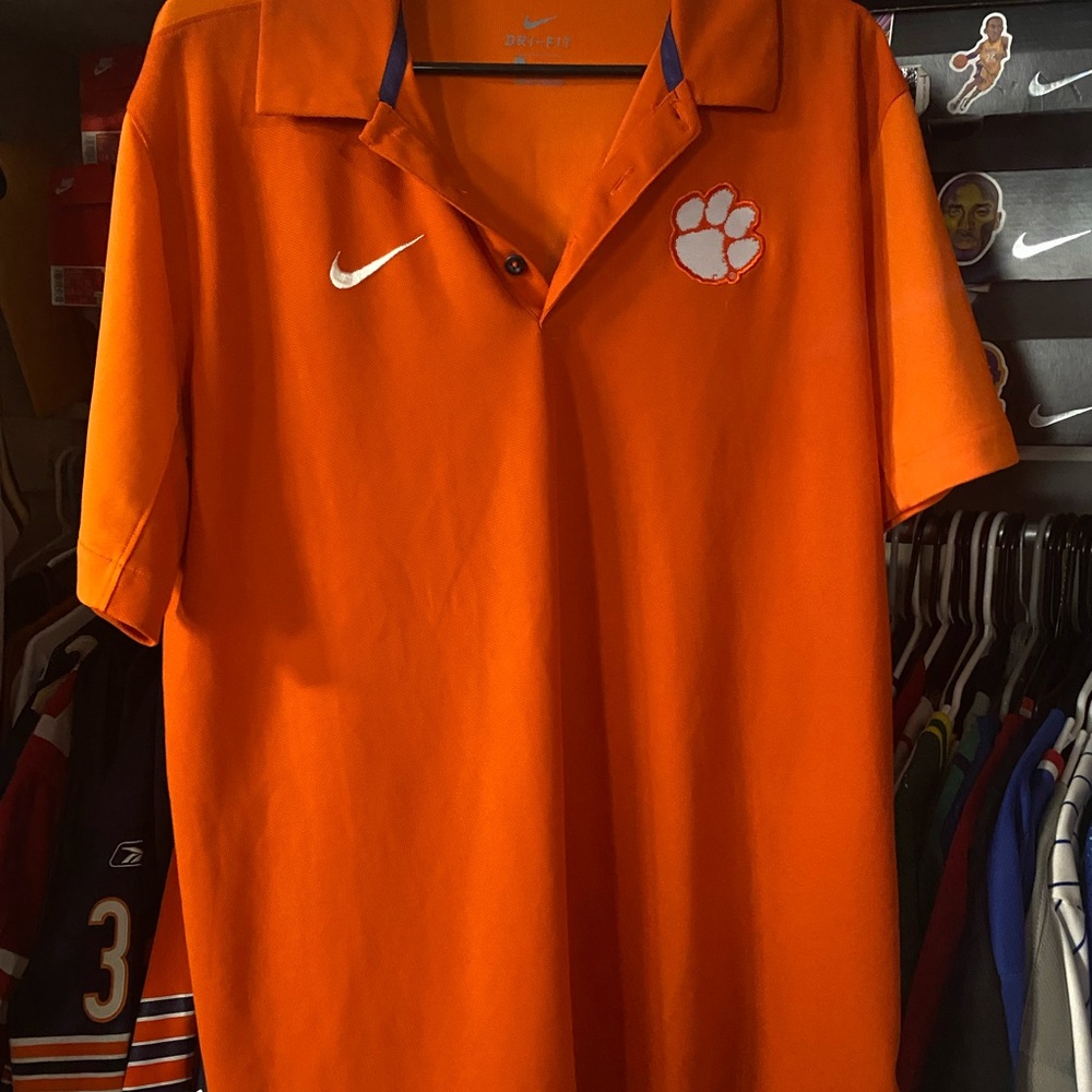 Nike Clemson University Men's Orange Polo Shirt